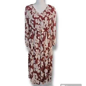 GRACE KARIN Womens 2023 Boho Floral Maxi Dress V Neck Long Sleeve Casual Ruffle